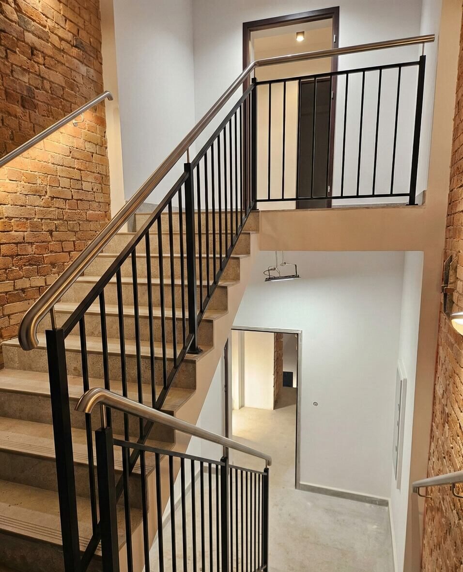 Balustrada schodowa malowana