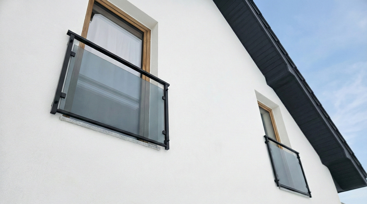 Balustrady francuskie ze szkłem