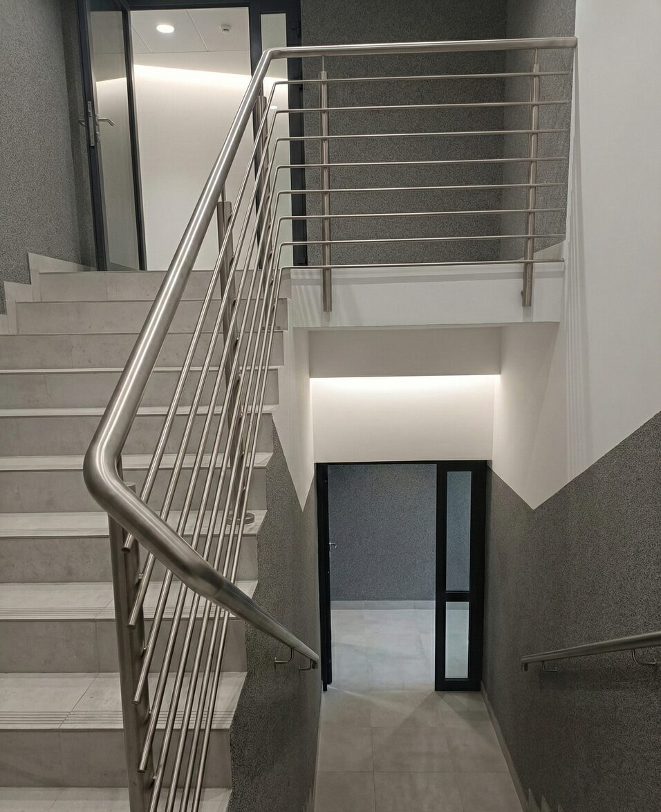 Balustrady schodowe nierdzewne