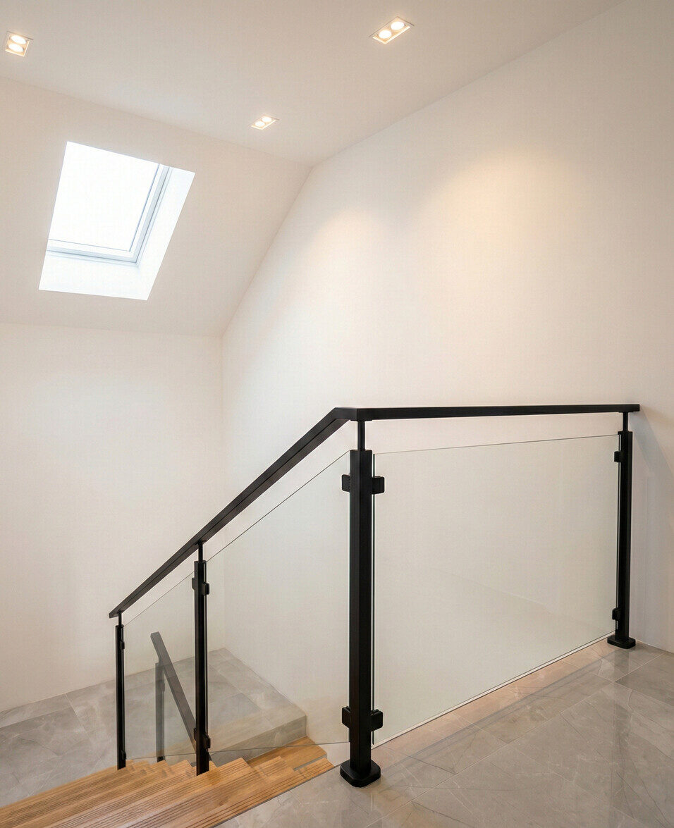 Balustrady schodowe ze szkłem